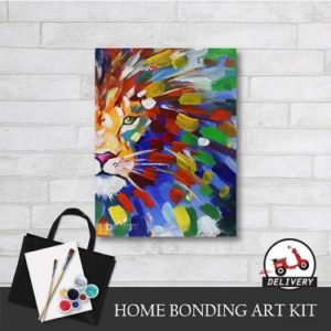 abstract-lion-home-bonding-art-kit-paint-at-home-learn-drawing-online-kl-malaysia
